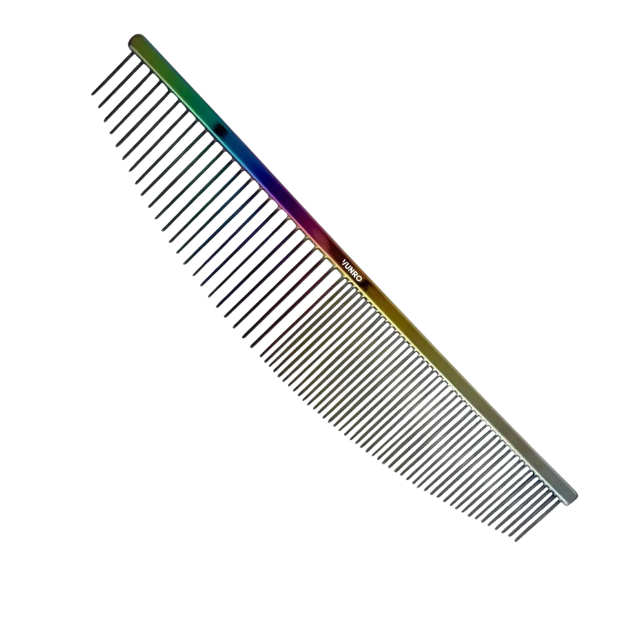 6.5" Lux Coarse and Fine Crescent Shaped Finishing Comb